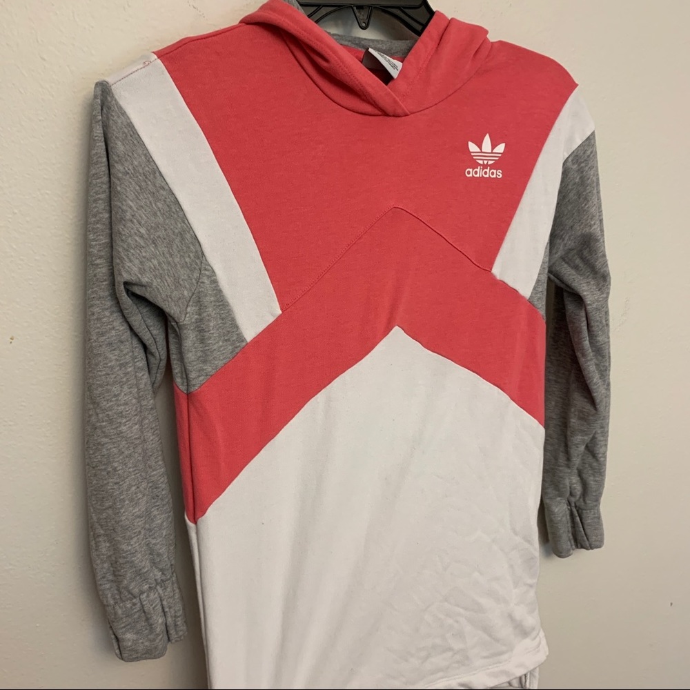 Adidas pink long sleeve hoodie girls size Small - Picture 1 of 5